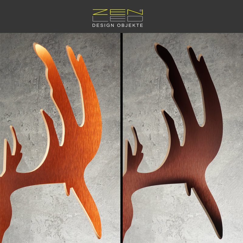 MA01 Rustic Wall Decor, Concrete Grey/Copper
