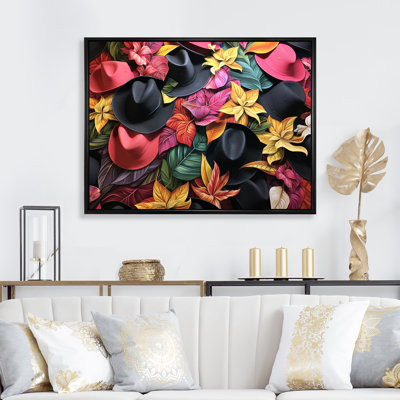 Tropical Vibes Plants With Cowboy Hat - Fashion Accessories Wall Art