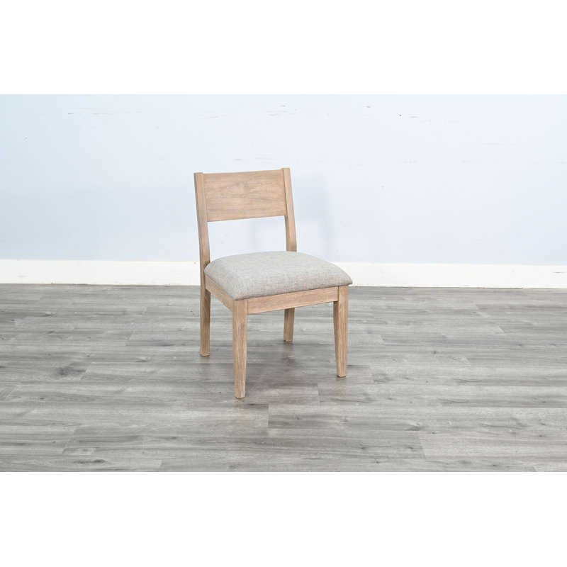 Polyester Blend Ladder Back Side Chair Dining Chair, Wheat/Natural