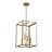 Caines 4 - Light Lantern Rectangle Pendant in Brass-1419065676
