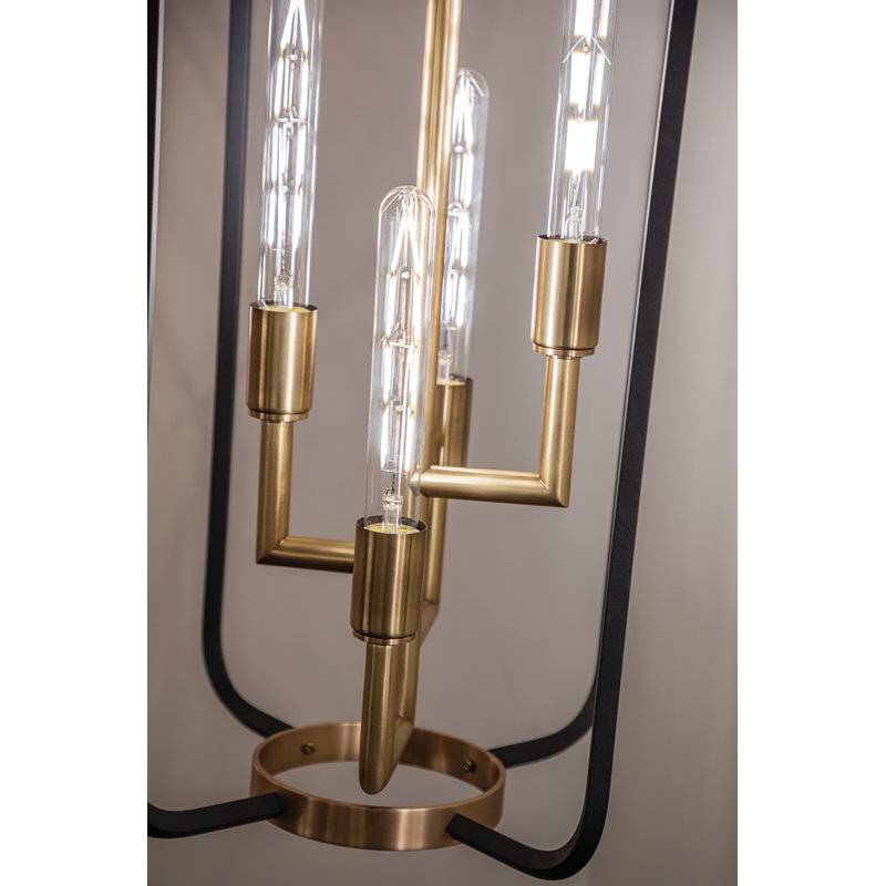 Angler 4 - Light Chandelier, Aged Brass