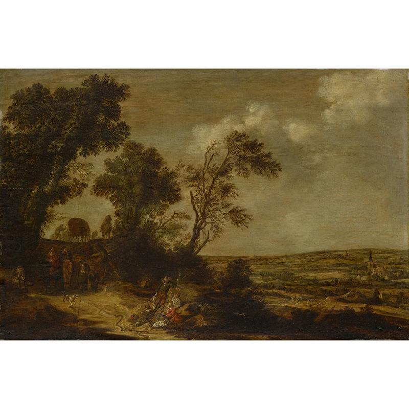 Paysage montagneux avec une route de campagne, H 17 po x l 24 po