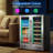 3 Led Wine And Beverage Refrigerator, 90 Can & 21 Bottle Dual Zone Stainless-steel Wine Beverage Cooler, 24 Inch Built-in Or Freestanding Wine And Drink Fridge Fast Cooling-126096502