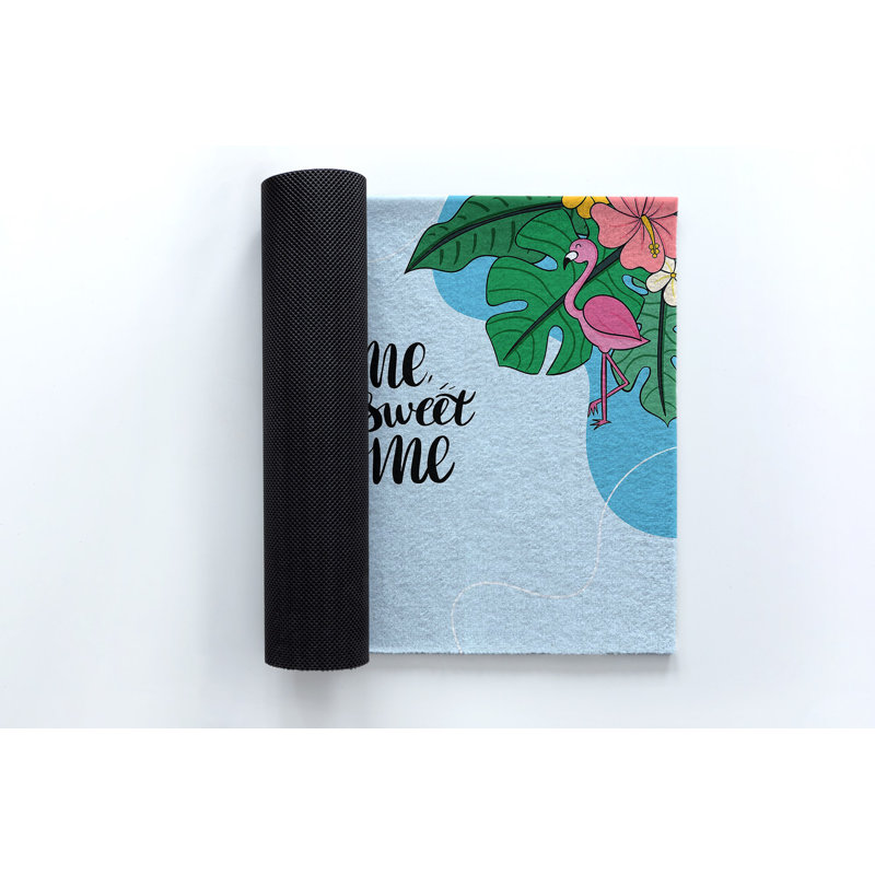 Non-Slip Floral Outdoor Doormat