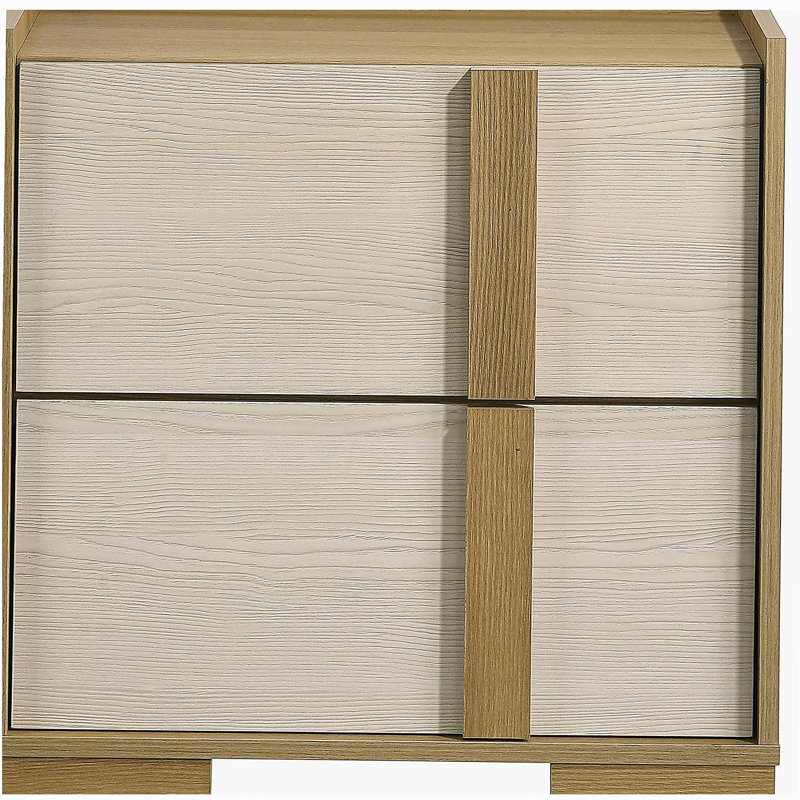 Table de chevet 2 tiroirs Lincoln Natural