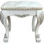 Tabouret de coiffeuse à finition blanc os