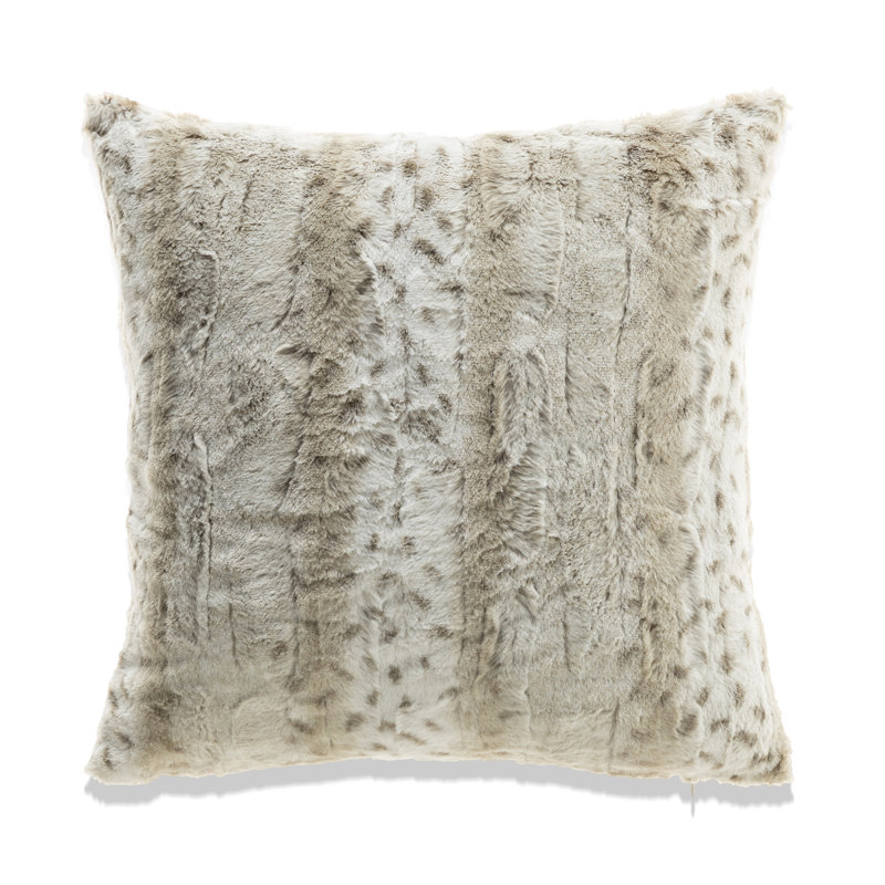 Housse de coussin en fausse fourrure seulement, Mélange de duvet