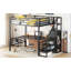 Lit mezzanine en métal avec bureau