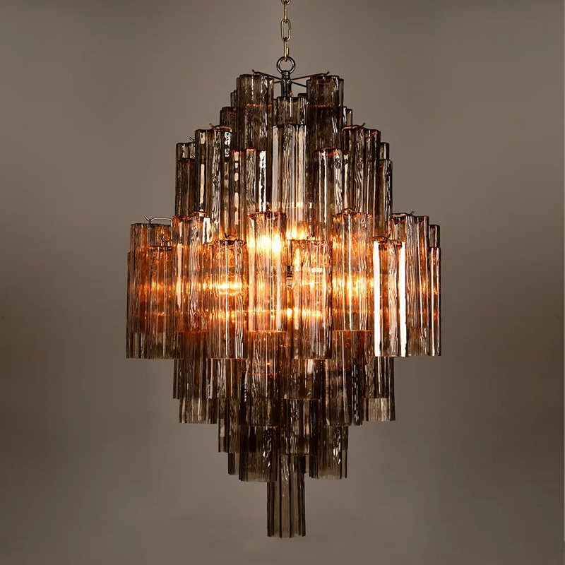 Coco 9 - Light Glass Tiered Chandelier