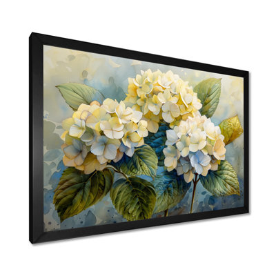 Yellow Blue Garden Of Life Hydrangea II - Hydrangea Wall Art Print
