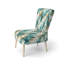 Emerald and Cream Ink Splash - Chaise d'appoint rembourrée moderne et contemporaine