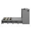 Lit escamotable avec tiroir et un ensemble de prises et ports USB, structure de poulie-107663974-107663976