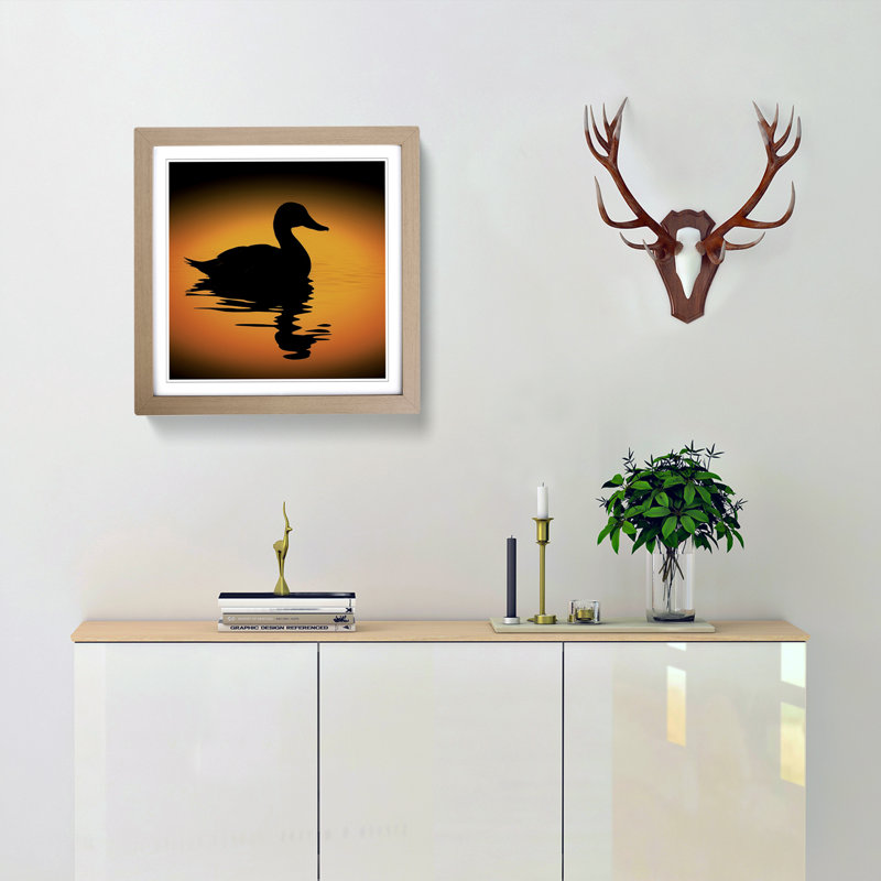 Single Picture Frame Print on Wood, Oak