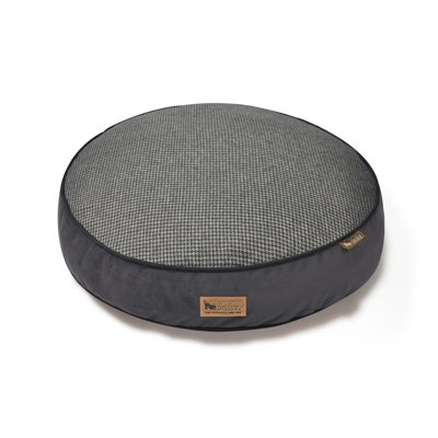 Houndstooth Round Dog Bed