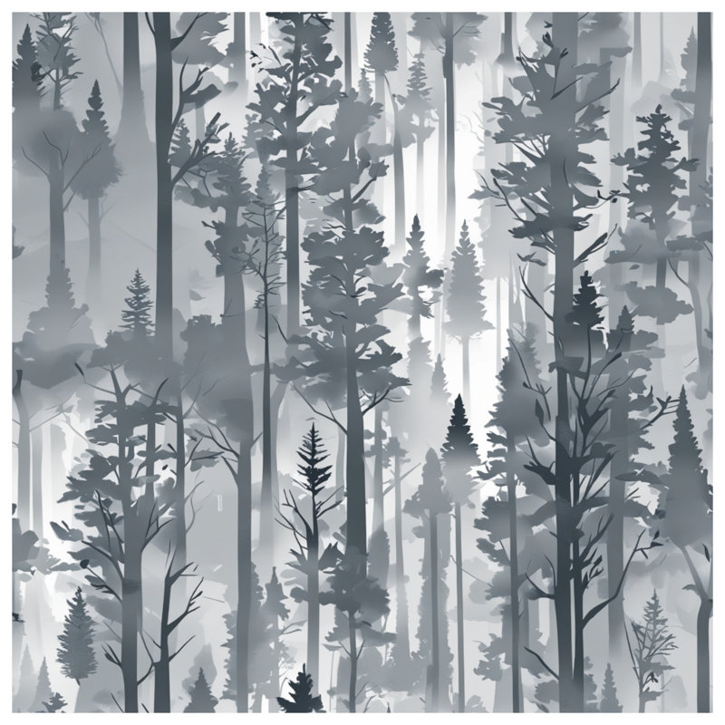 Tapis de bain Foggy Pine Forest, 34in W x 21in L