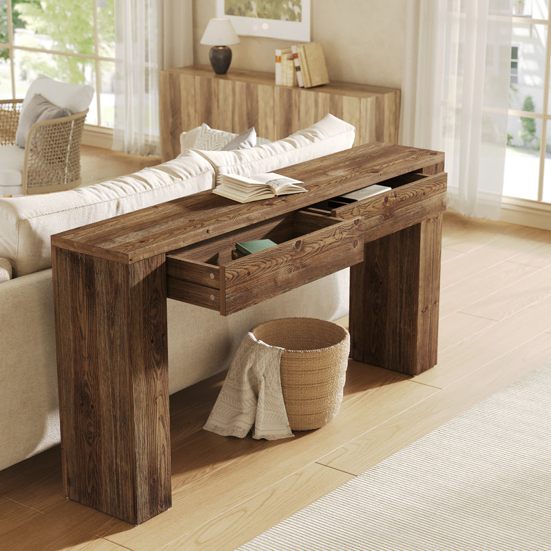 63cm Solid Wood Console Table