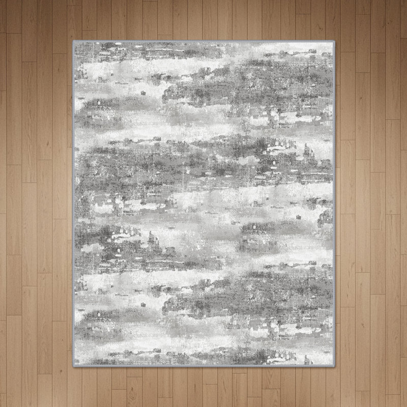 Tapis gris Pavelina, Rectangle 6 pi x 9 pi, Grey