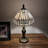 Hartle Tiffany Mini Table Lamp White Hexagon Stained Glass LED Bulb Included 8"W*8"D*15"H