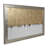 Day at the Ice Rink Hand Painted Abstract Artwork from Mexico, Gold and White, 71 W x 3 D x 47 H Inches