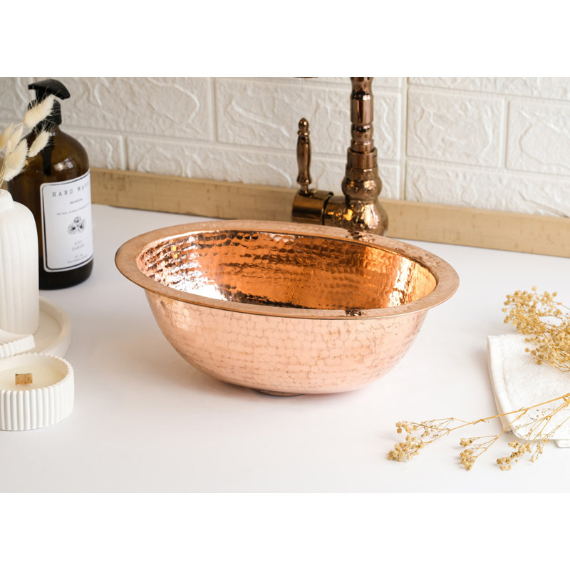 ALFIQ 469.9mm L x 469.9mm W Copper Circular Sink