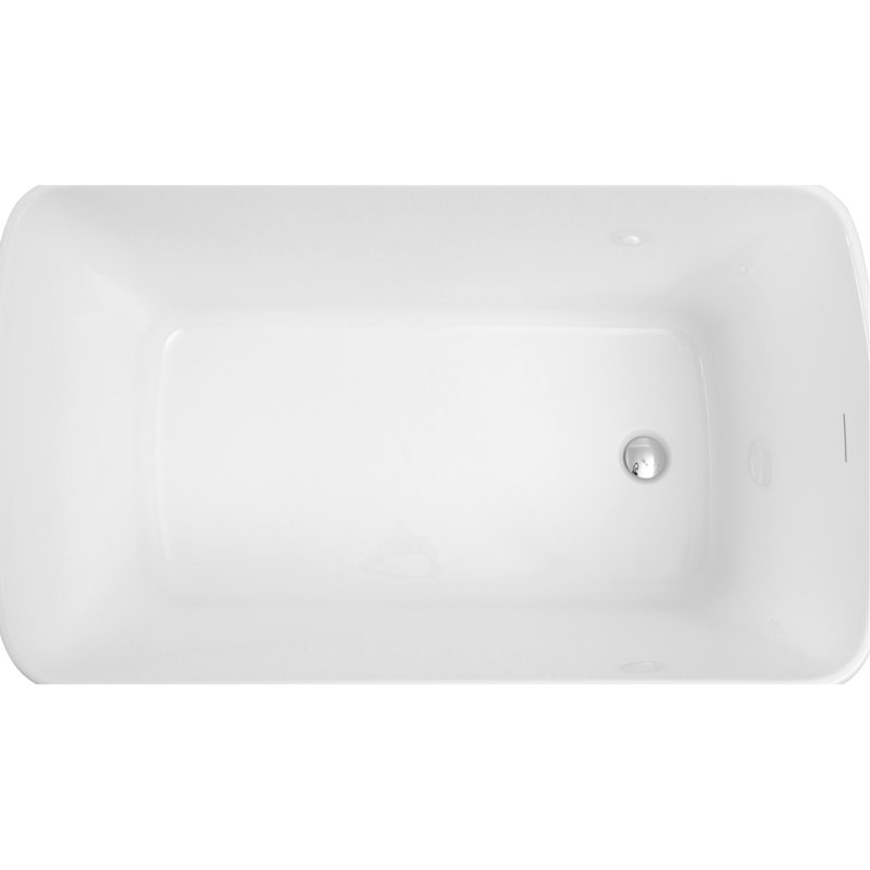 49 - Inch Acrylic Freestanding Soaking Tub, Square Design, Overflow, Comfortable Bathing Feeling, Easy Installation Guide Experience, Process