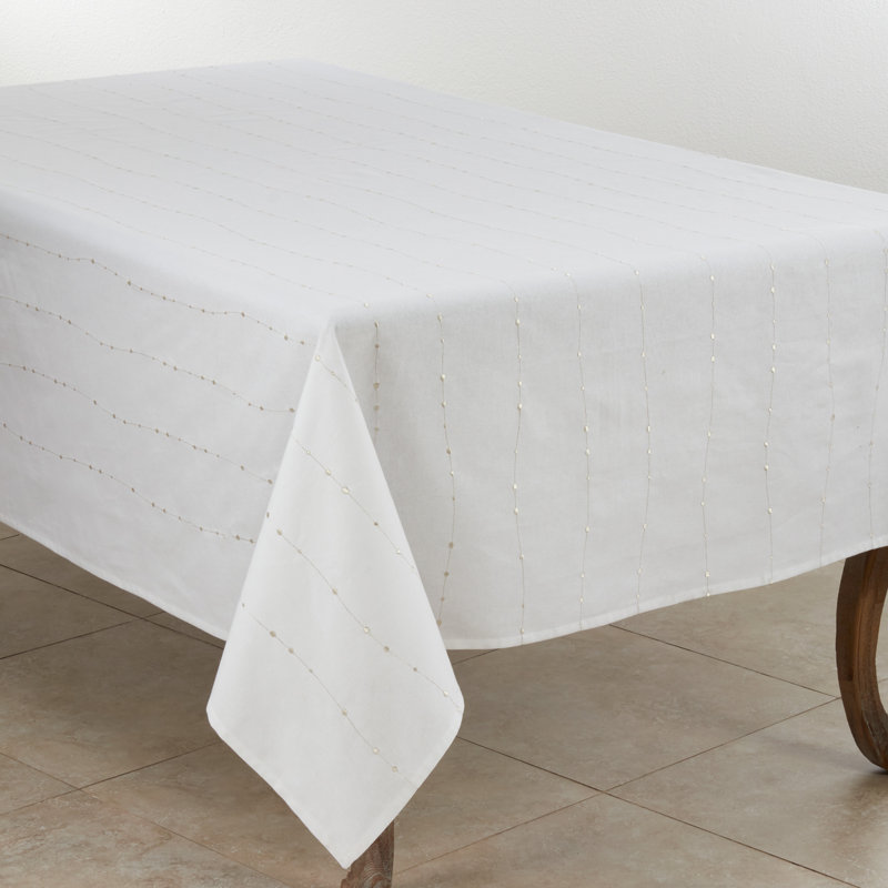 Goddard Cotton Tablecloth, 104" x 65"