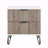Dumbo 20" W Modern 2-Drawer Fluted Nightstand in Rustic Gray and White-1895428241