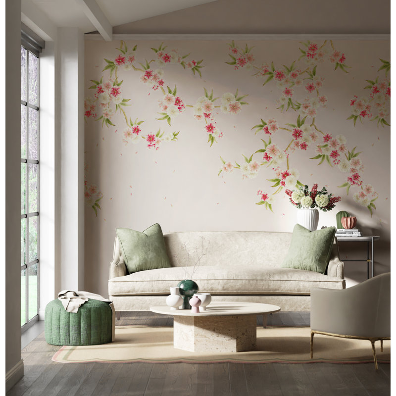 Rosa Wallpaper, Blush Pearl/Peony/Meadow