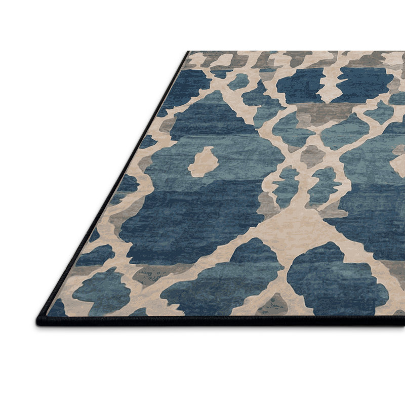 Tapis gris soyeux et moelleux, Rectangle 2 pi x 3 pi