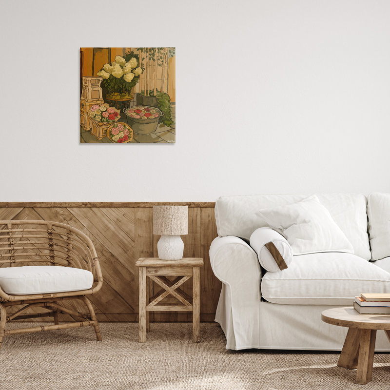 London London Flowers Canvas, conception par Amelia Noyes, H 17 po x l 17 po