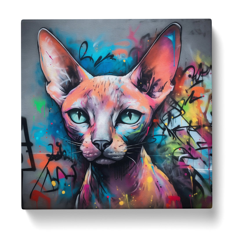 Sphynx Cat Graffiti - No Frame Print