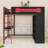 Full Wood Loft Bed With Desk, Open Wardrobe, LED Light And Power Outlets-330652870