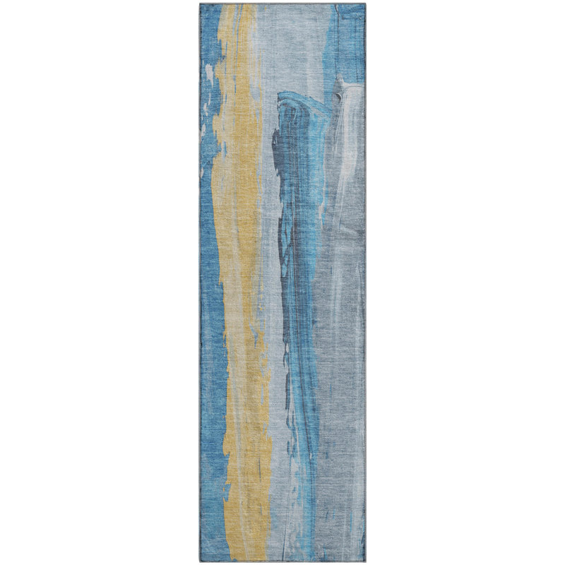 Premium Machine Washable Arnoldina AMF1845 Abstract Rug, Runner 2'3" x 7'6"
