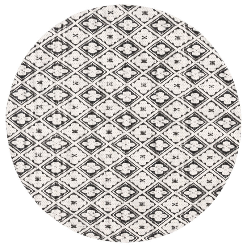 Marbella Hand Woven Performance Geometric Rug, Round 6'