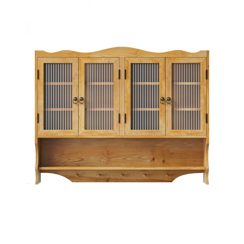 39.4" Wall-Mounted Cabinet For Kitchen, Natural