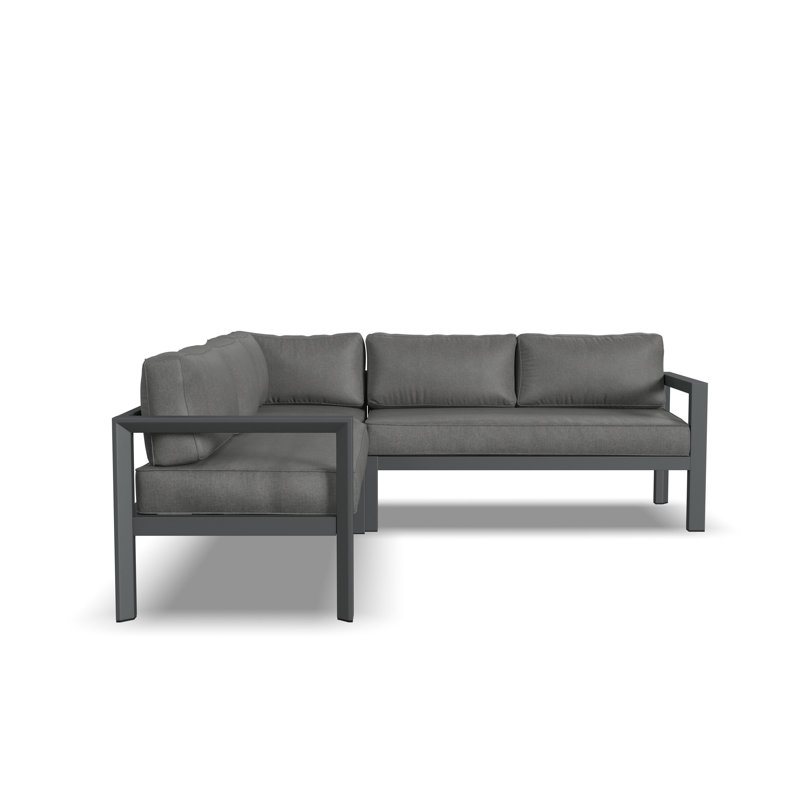 Canapé modulaire d'extérieur à 5 places avec coussins Greyson