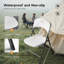 Chaises pliantes, capacité de 600 lb, chaises pliantes en plastique robustes et commerciales empilables pour l'intérieur et l'extérieur (blanc, paquet de 6)
