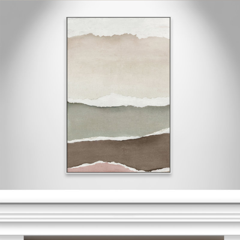 «Torn Whispers I Print» par Emma Peal, Flotteur blanc, H 61,5 po x l 41,5 po
