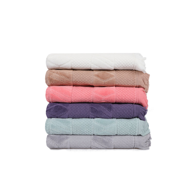 Ensemble de serviettes essuie-mains 100% coton 6 pièces Feiko
