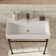 30" Bathroom Console Sink With Overflow,Ceramic Console Sink White Basin Black Legs