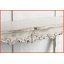 Table basse rétro Whitewash avec pieds Queen Anne, 46 po x 16,5 po x 30 po pour le salon