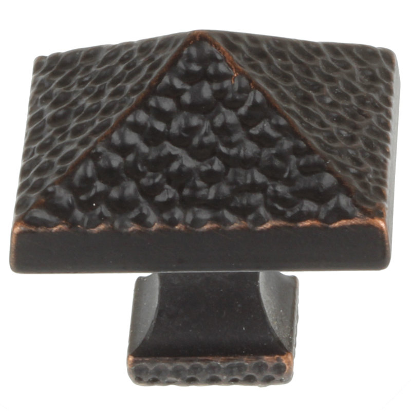 Poignée carrée de longueur 1 1/8 po, Bronze huilé