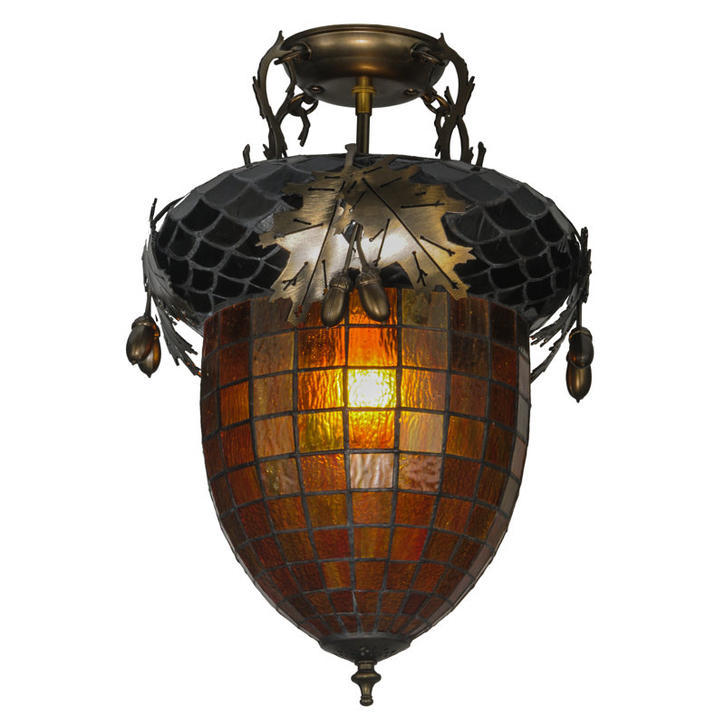 Rustic Lodge 1 - Light Semi Flush Mount