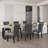 Wexford Collection Set of 2 Mid-Century Modern Parsons Dining Chairs, Upholstered Faux Leather Dining Chairs with Solid Wood Legs, High Back Side Chairs for Dining Room, Kitchen or Breakfast Nook, Gray-1185341573