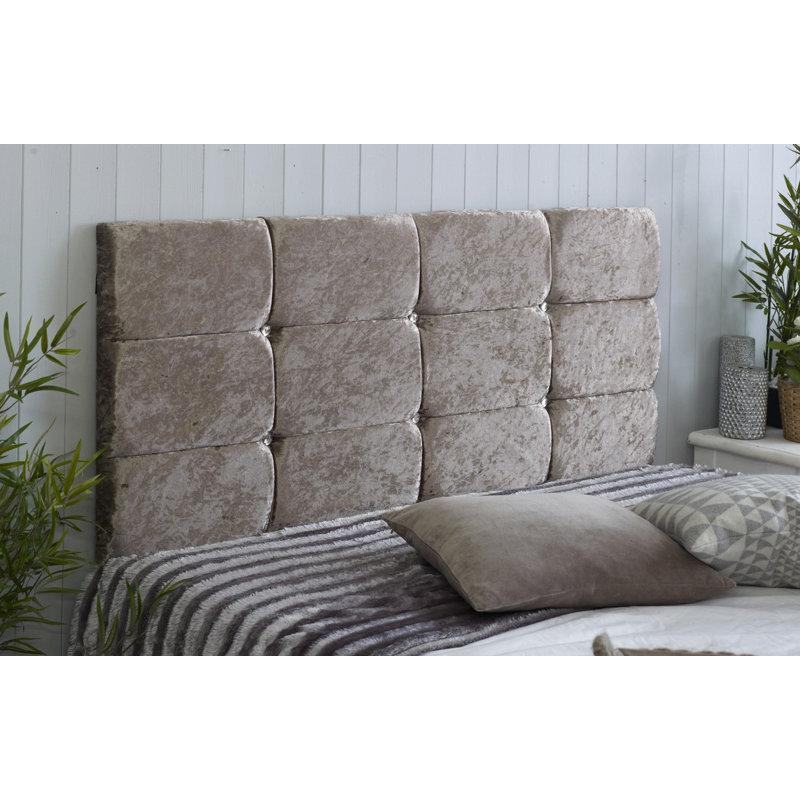 Upholstered Headboard, Champagne Velvet, Super King (6')
