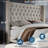 Bed Frame with 61.4" Tall Headboard Upholstered Velvet Platform Bed-573730003-573730001