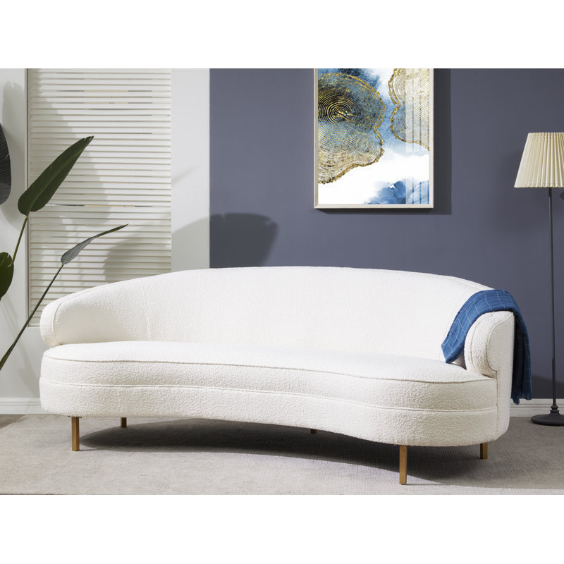 Avanah Upholstered 89.4'' Sofa, Ivory Boucle