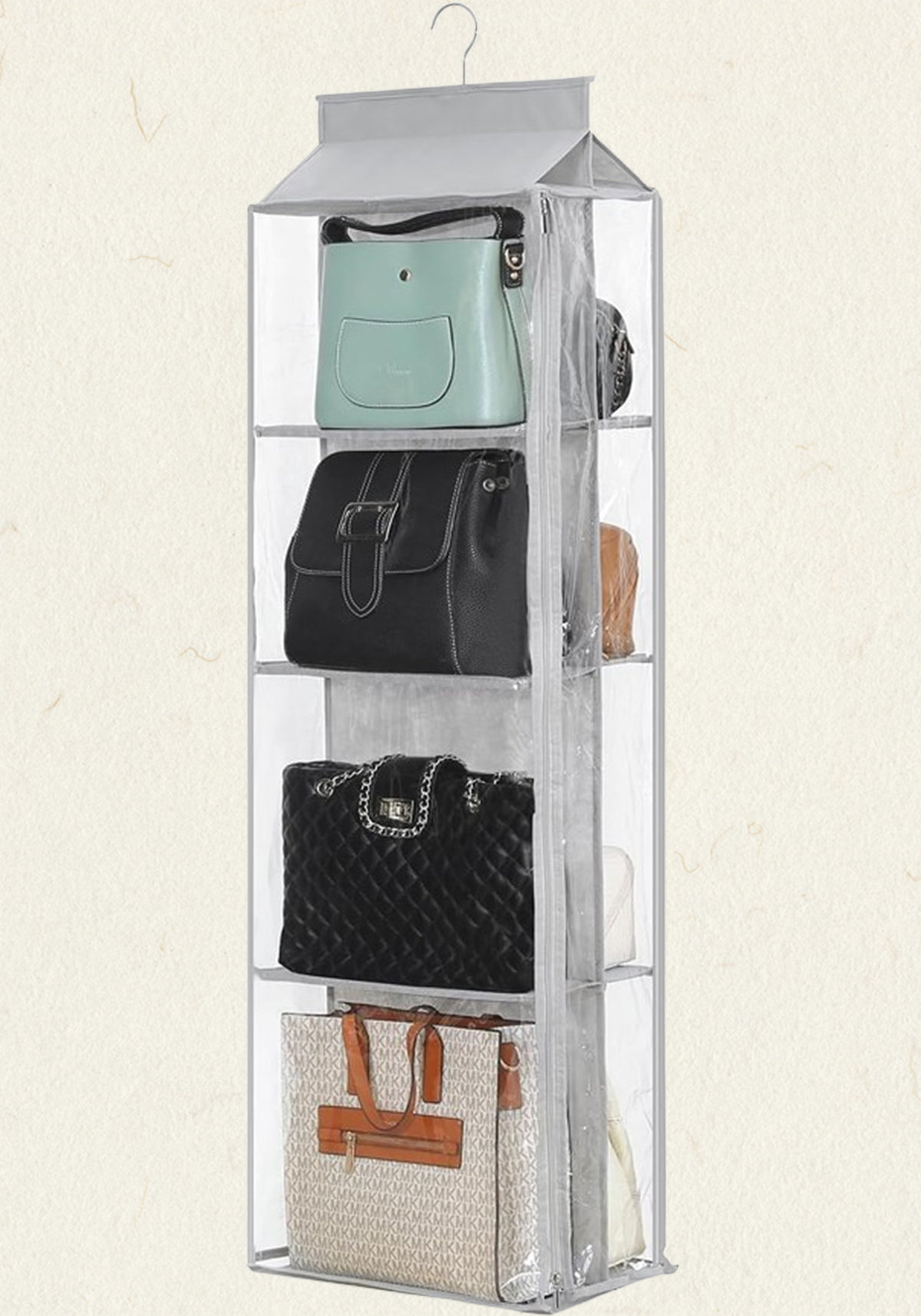 Séparateur Réglable Armoire Rangement YONBEN Organisateurs De Sacs à Main En Toile, Sac De Rangement Robuste Lot 10 Organisateurs Emboîtables