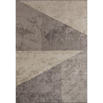 Riplex Rectangle Geometric Cotton and Viscose Indoor / Outdoor Area Rug