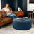 Natacia Round Couch Ottoman – Oversized Giant Coffee Table & Foot Rest, Luxe Boucle-125791695-124376496